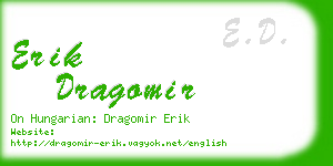 erik dragomir business card